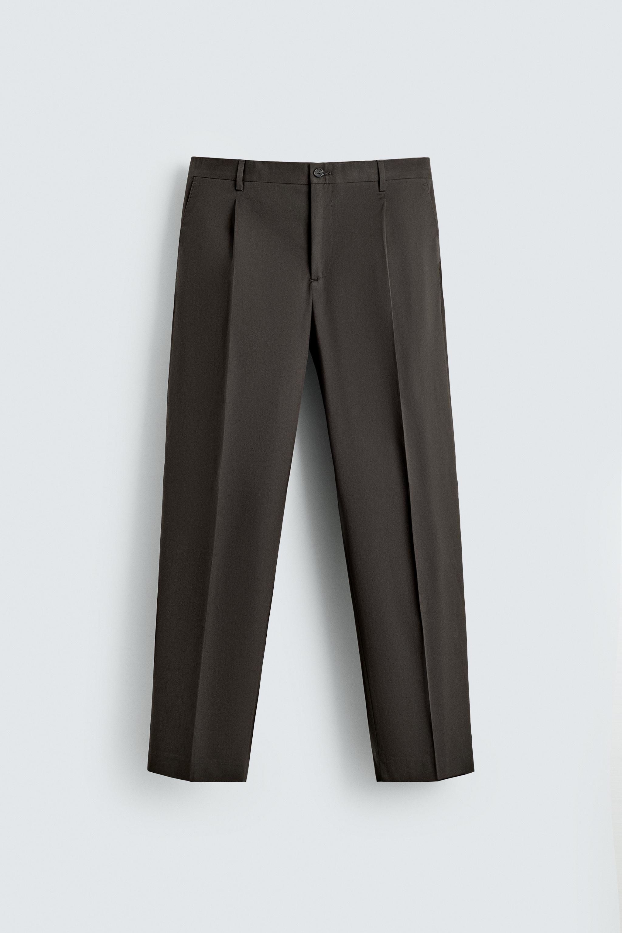 REGULAR FIT COTTON BLEND SUIT PANTS